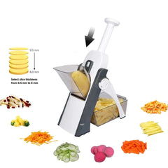 Adjustable Mandoline Vegetable Slicer – Safe Multi-Purpose Manual Cutter & Grater