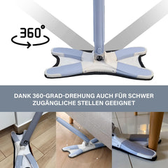 XMOP Microfiber Floor Mop with 1 Cleaning Cloth
