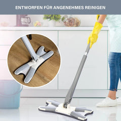 XMOP Microfiber Floor Mop with 1 Cleaning Cloth