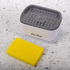 Royal 2-in-1 Soap Pump Dispenser with Sponge Holder โ Kitchen Dishwashing Soap Dispenser