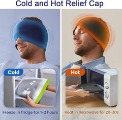Migraine Relief Cap – Reusable Hot & Cold Gel Headache Relief Cap