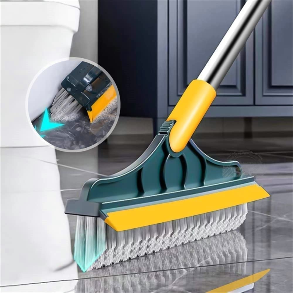 2-in-1 Floor Cleaning Brush – 120° Rotating Scrubber