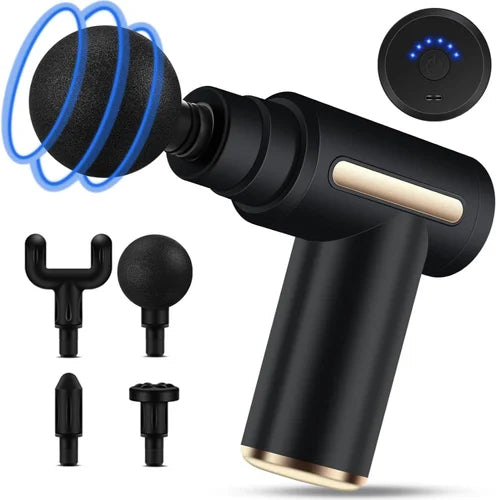 4-in-1 Electric Massage Gun with 6 Speeds