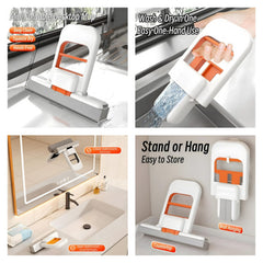 Foldable Mini Sponge Mop – Self-Squeezing Wet & Dry Cleaner