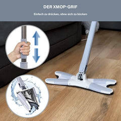 XMOP Microfiber Floor Mop with 1 Cleaning Cloth