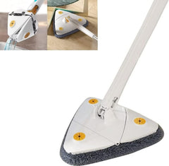 Royal Triangle Microfiber Self-Wringing Floor Mop – 360° Corner Cleaning Dust Mop