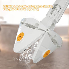 Royal Triangle Microfiber Self-Wringing Floor Mop – 360° Corner Cleaning Dust Mop
