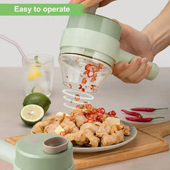 Electric Handheld Vegetable Cutter & Food Chopper – USB Rechargeable Mini Garlic & Vegetable Slicer