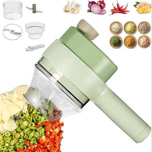 Electric Handheld Vegetable Cutter & Food Chopper – USB Rechargeable Mini Garlic & Vegetable Slicer