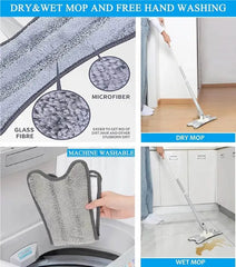 XMOP Microfiber Floor Mop with 1 Cleaning Cloth