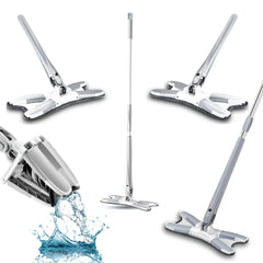 XMOP Microfiber Floor Mop with 1 Cleaning Cloth