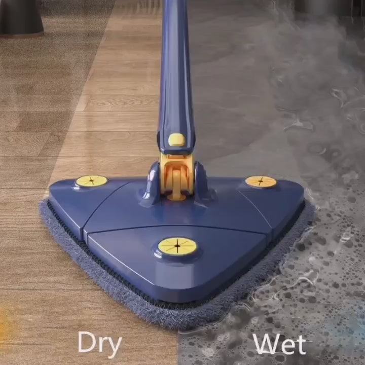 Royal Triangle Microfiber Self-Wringing Floor Mop – 360° Corner Cleaning Dust Mop