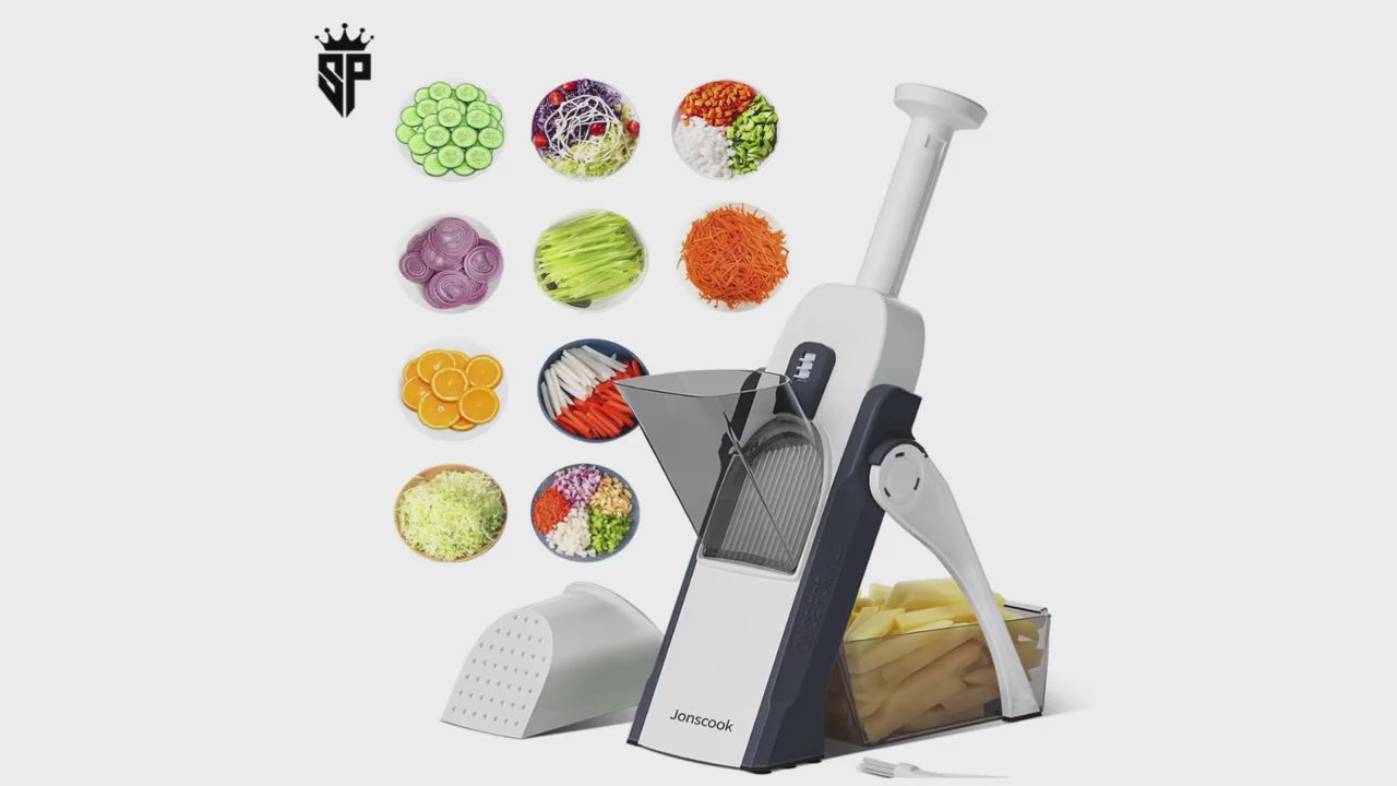 Adjustable Mandoline Vegetable Slicer – Safe Multi-Purpose Manual Cutter & Grater