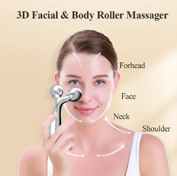 3D Face Massager Roller – Y Shape Facial Contouring Roller for Face Lift, Puffiness Reduction & Skin Tightening