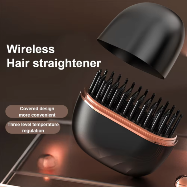 Mini Hair Straightening Comb Wireless Charging Portable Multifunctional Hair Care Styling Comb